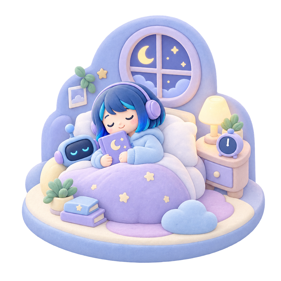 クレイのジオラマ。夜、日記を抱えて眠る ASIST
